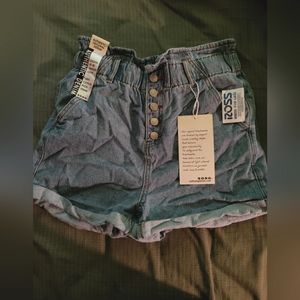 light blue 80s style vintage shorts